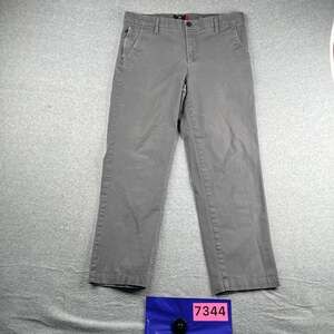 Dockers 360 Flex Workday Khaki Gray Pants Straight Size 34 Casual Mens *SEE